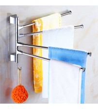 Four Tiers Swivel Rotating Bathroom Movable Towel Rack